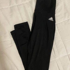 high waisted black full length Adidas leggings
